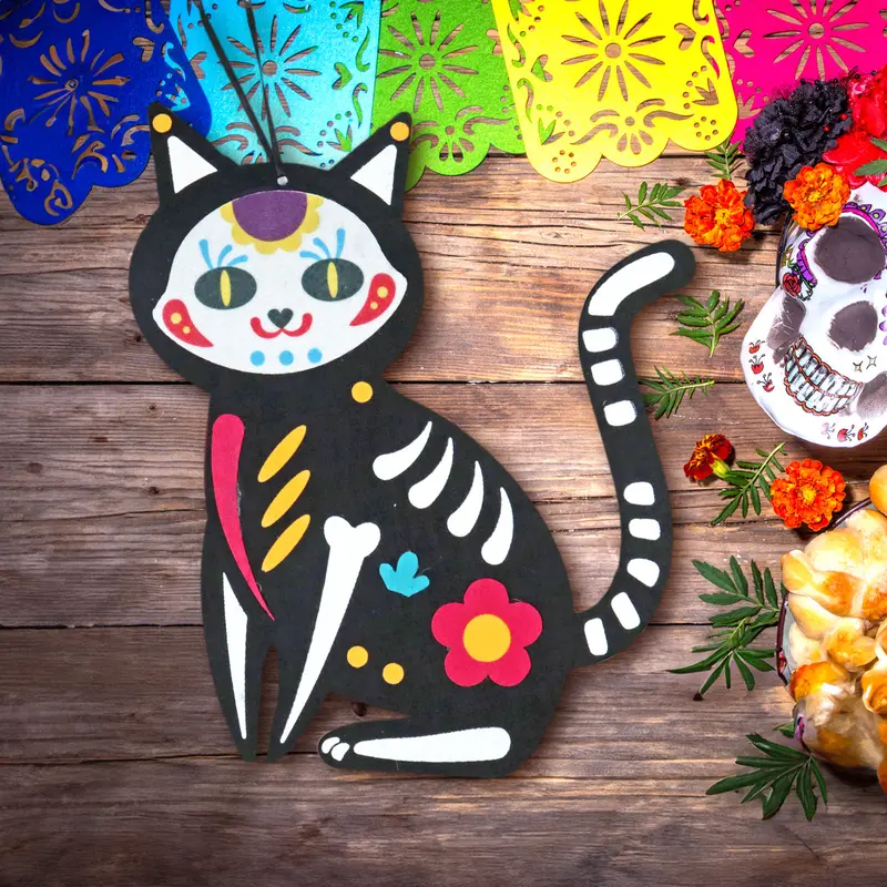 Gato De Fieltro Decorativo Para Halloween 2