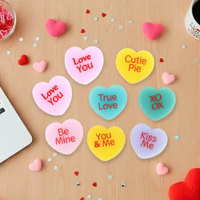 Gel Clings, Corazón Con Frases 1