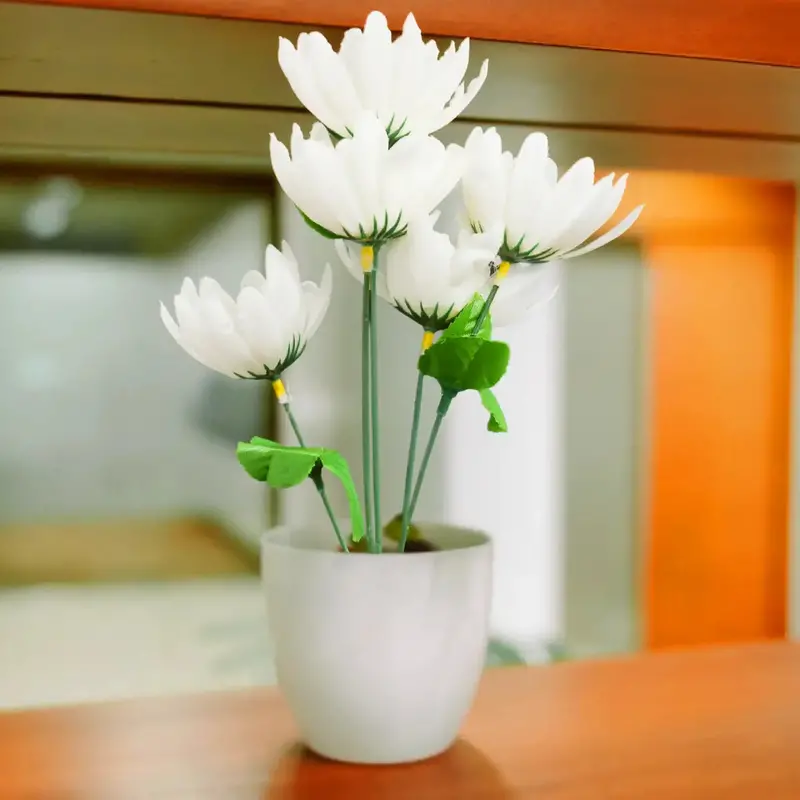 Gerbera, Flor Artificial, Color Blanco 1