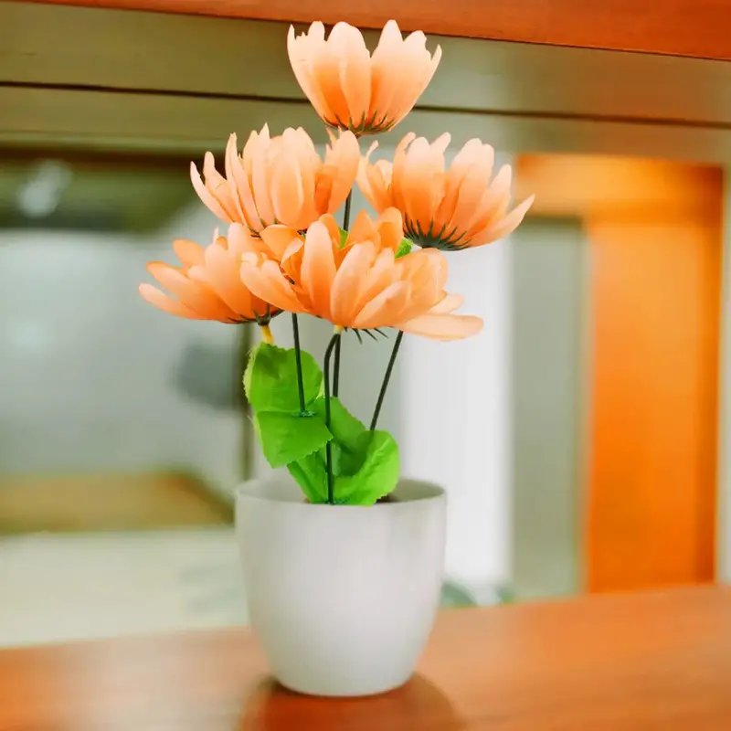 Gerbera, Flor Artificial, Color Naranja 1