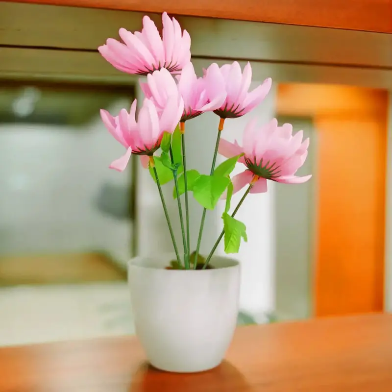 Gerbera, Flor Artificial, Color Rosa 1