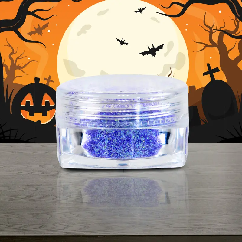 Glitter Color Azul Rey Para Maquillaje De Halloween 1