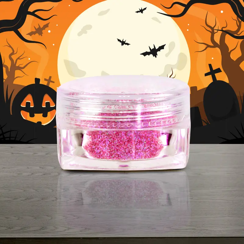 Glitter Color Rosa Para Maquillaje De Halloween 1