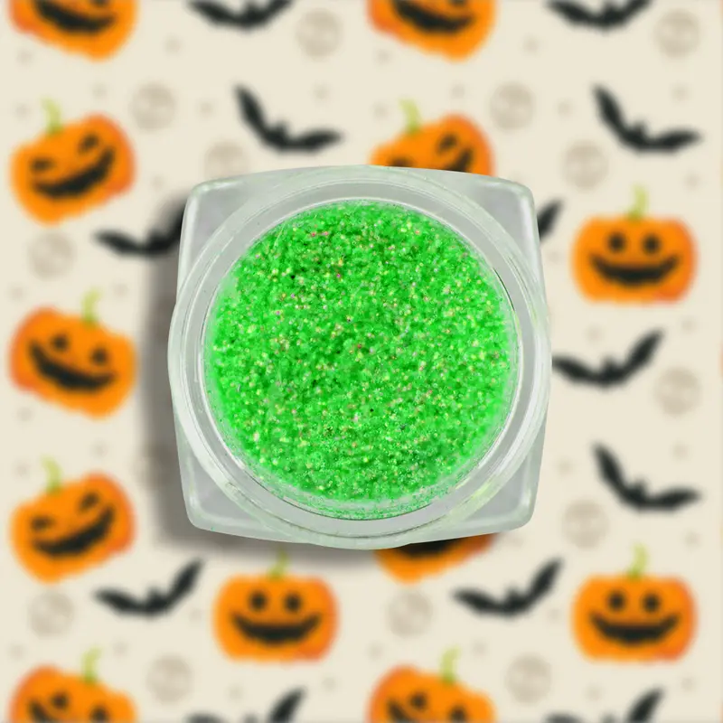 Glitter Color Verde Para Maquillaje De Halloween 2