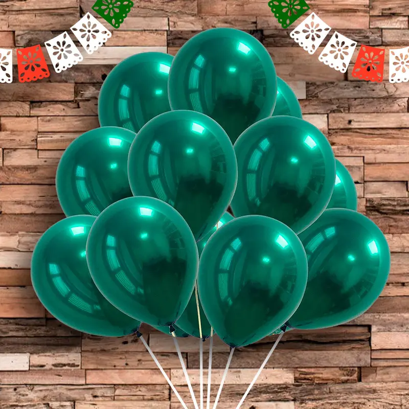 Globos Color Verde Metálico No. 9 1