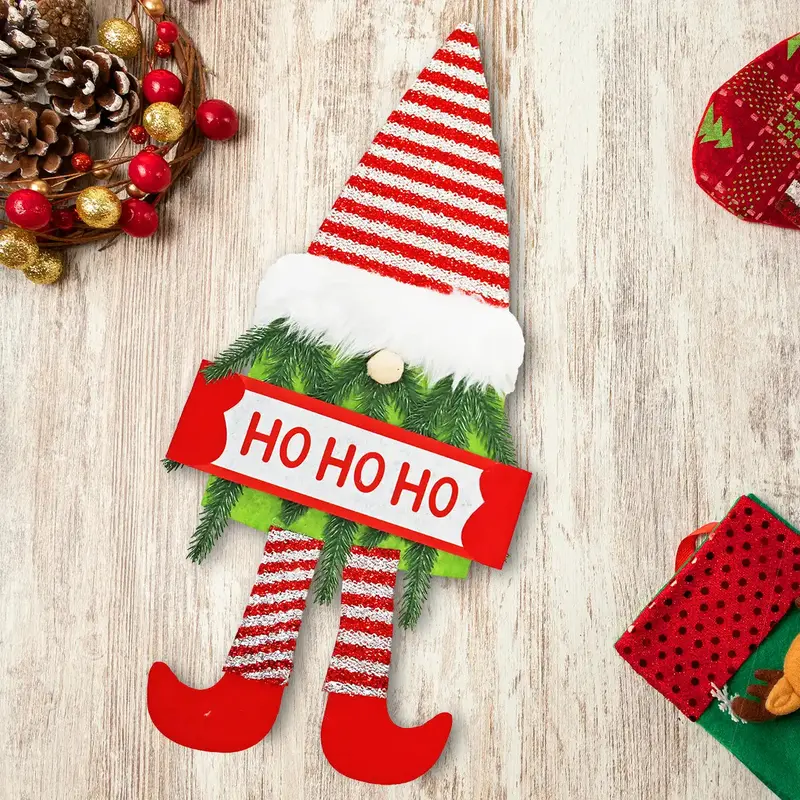 Gnomo, Decoración De Fieltro "Ho Ho Ho" 2