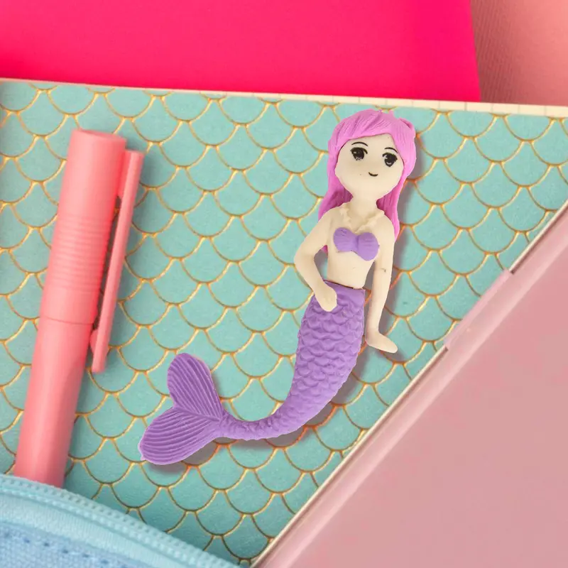 Goma De Borrar En Forma De Sirena, Color Morado 1