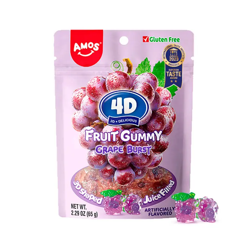 Gomitas 4D En Forma Y Sabor Uva, Amos 62 Gr. 2