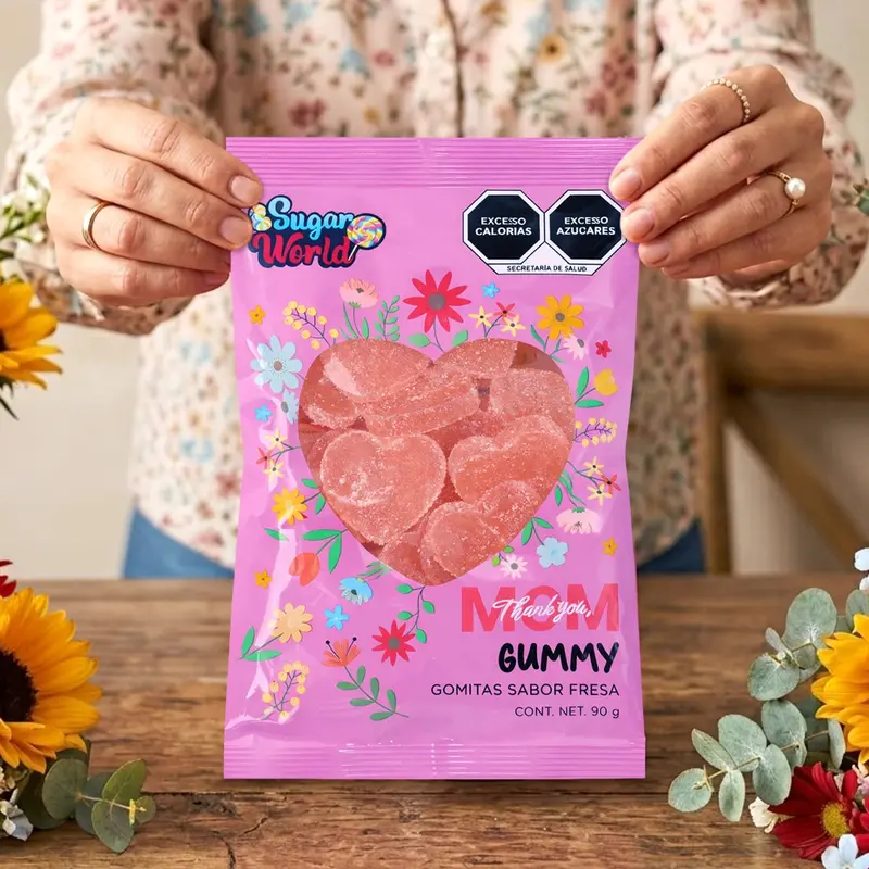 Gomitas En Forma De Corazón, Color Rosa 1