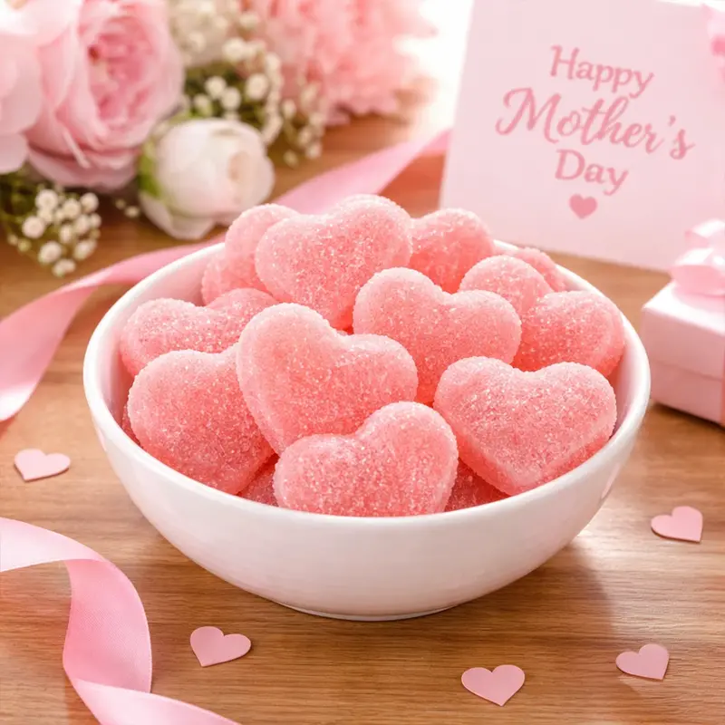Gomitas En Forma De Corazón, Color Rosa 2