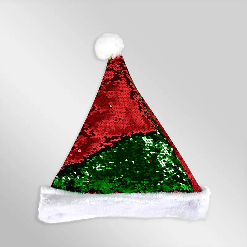 Gorro Navideño De Santa Claus Con Lentejuelas 2
