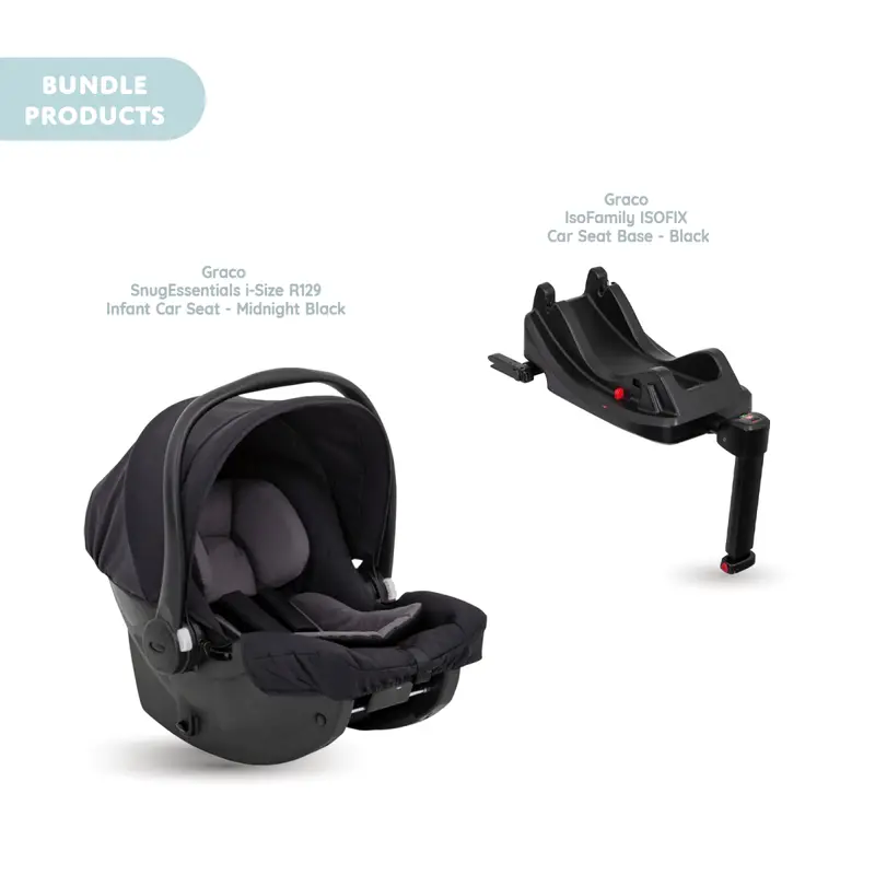 Graco Snugessentials Car Seat With Isofamily Car Seat Base - Black 1
