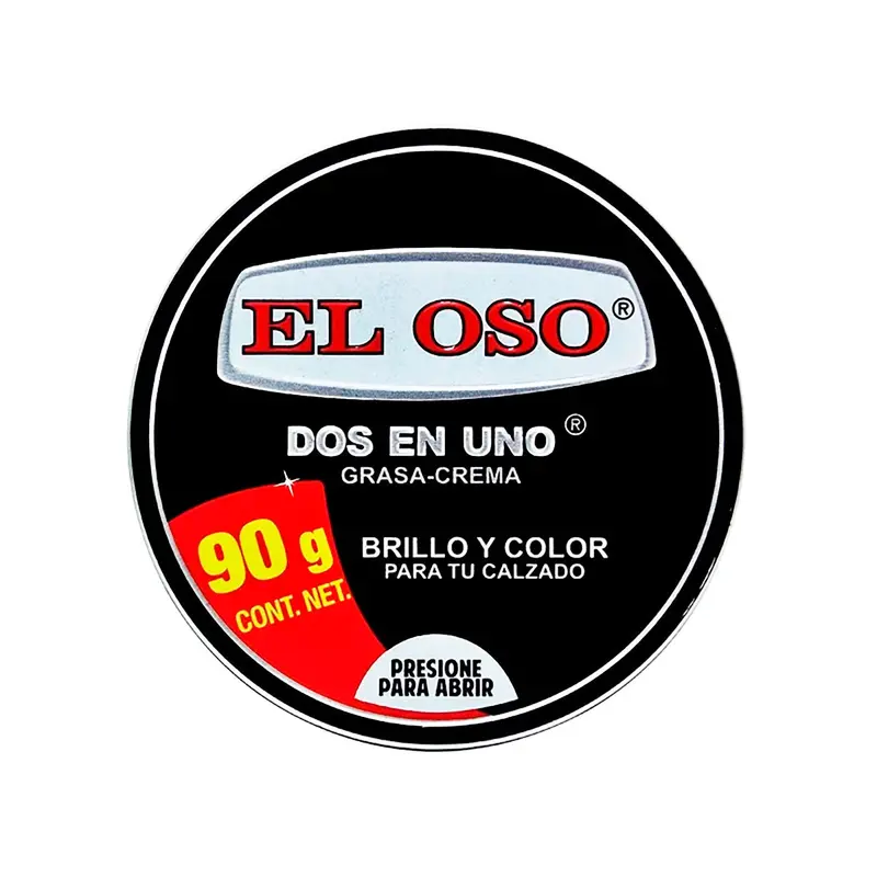 Grasa En Crema El Oso, Dos En Uno Para Calzado Negro, 90 G 1
