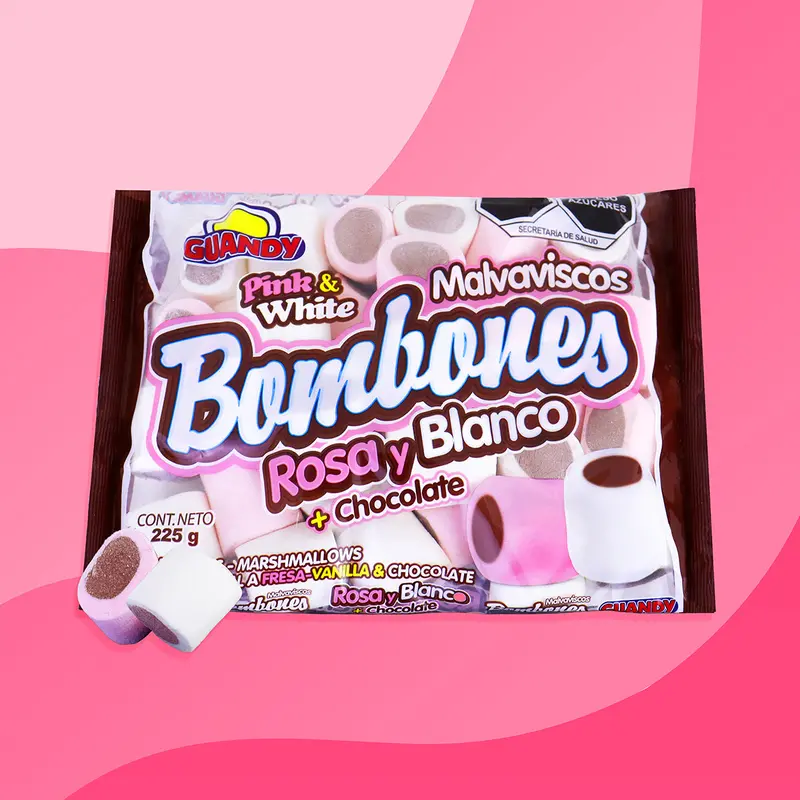 Guandy, Malvaviscos Rosa Y Blanco + Chocolate, 225G. 1