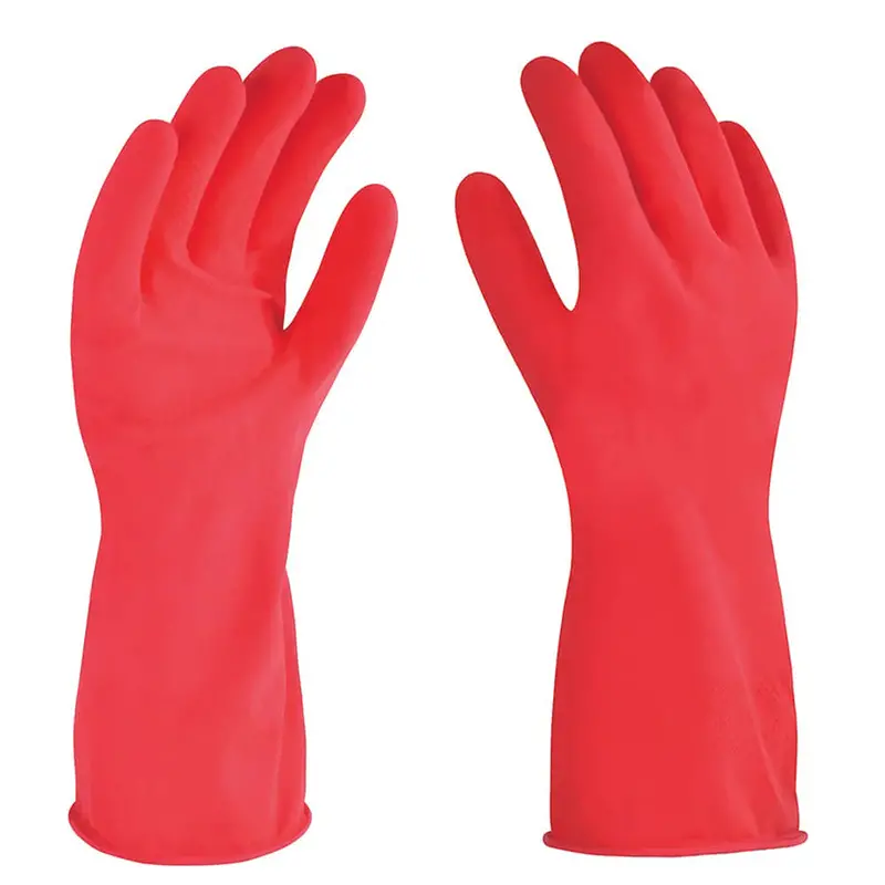 Guante De Latex Multiusos Color Rojo 1