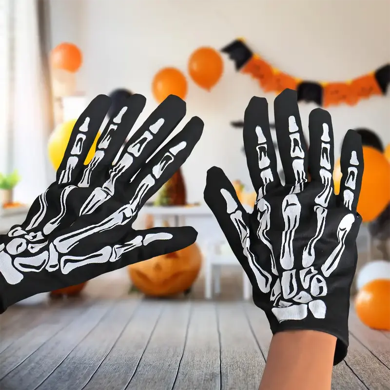Guantes Con Diseño De Esqueleto 1