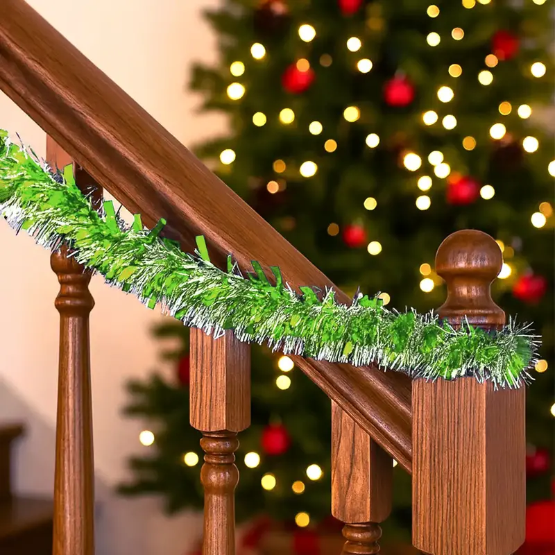 Guirnalda Navideña, Color Verde, Tinsel 1