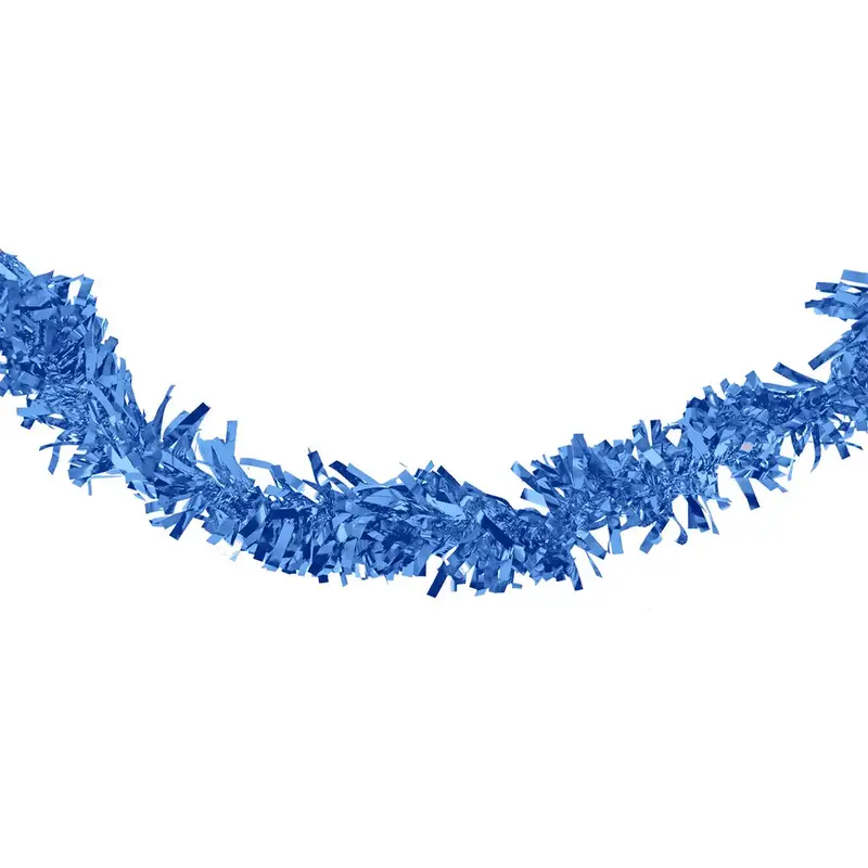Guirnalda Navideña De Tinsel Color Azul, 2M 1