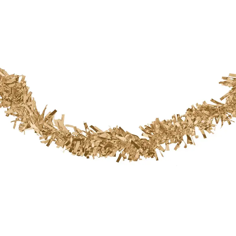 Guirnalda Navideña De Tinsel Color Oro, 2M 1