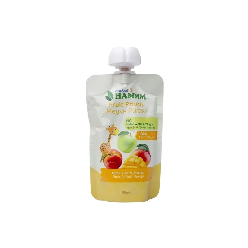 Hammm Apple Peach & Mango Puree Pouch 90G 1