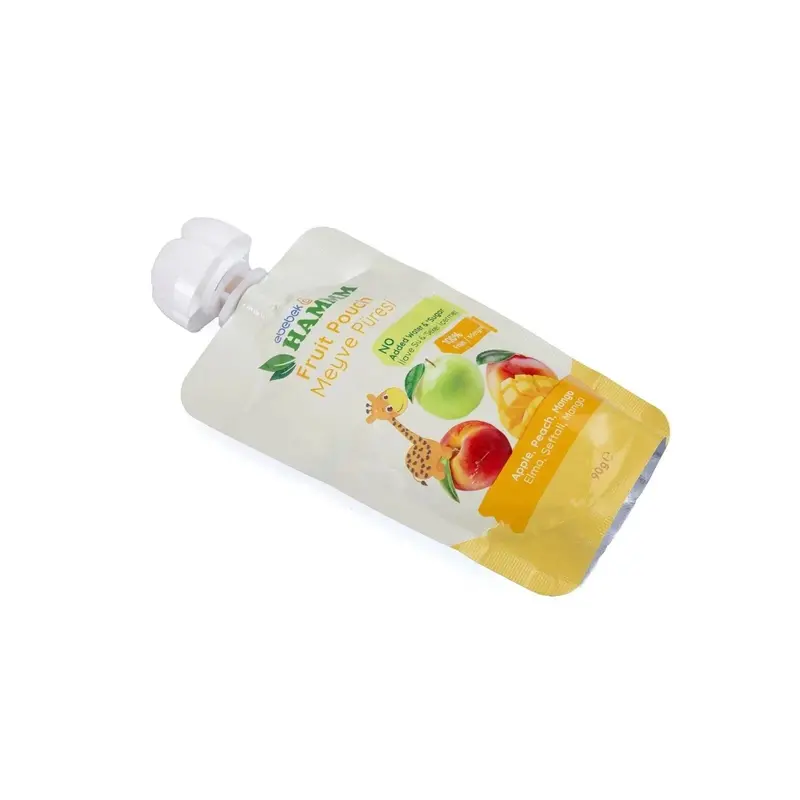 Hammm Apple Peach & Mango Puree Pouch 90G 2
