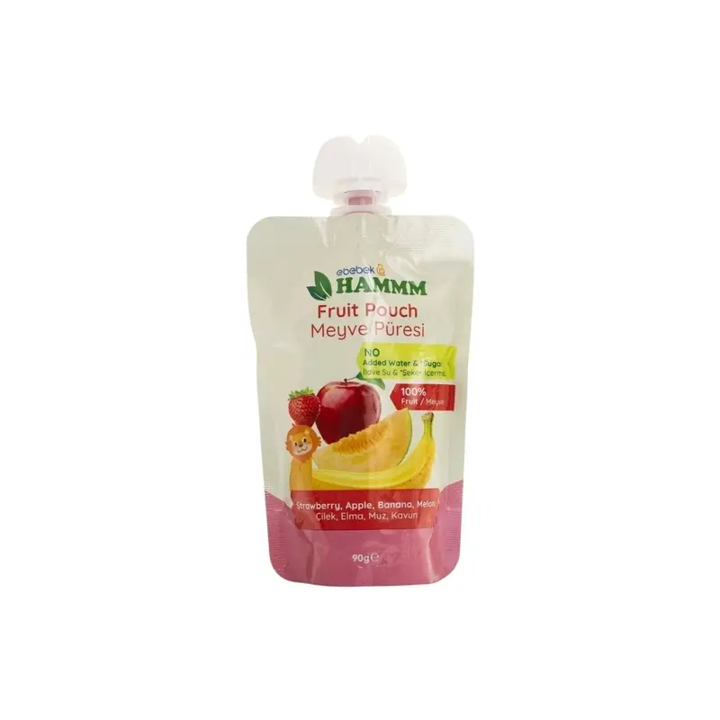 Hammm Strawberry Apple Banana & Melon Puree Pouch 90G 1