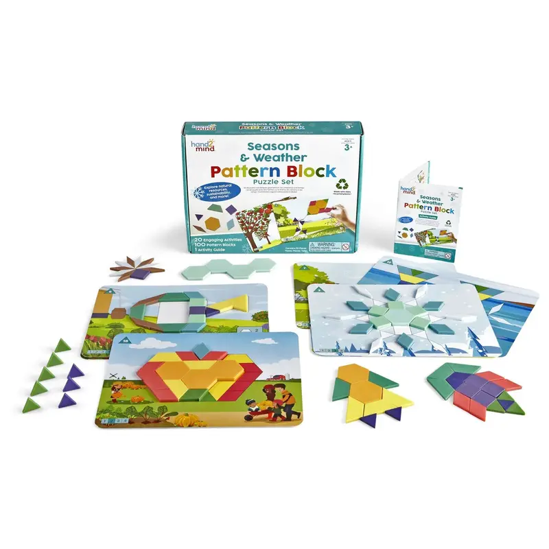 Hand2mind  Seasons & Weather Pattern Block Puzzle Set 1