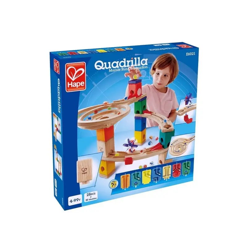 Hape Quadrilla Race To The Finish Marble Run Blocks 1