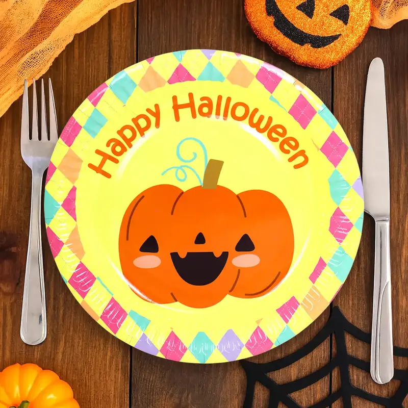 "Happy Halloween", Platos De Papel, 8 Pzas 1
