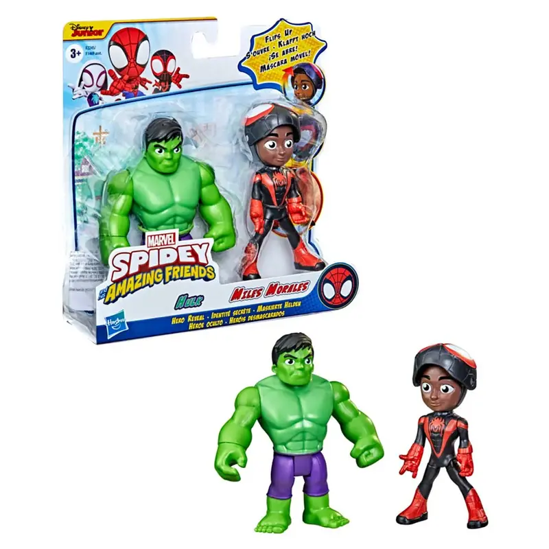 Hasbro, Figuras De Acción De Miles Morales Y Hulk 1
