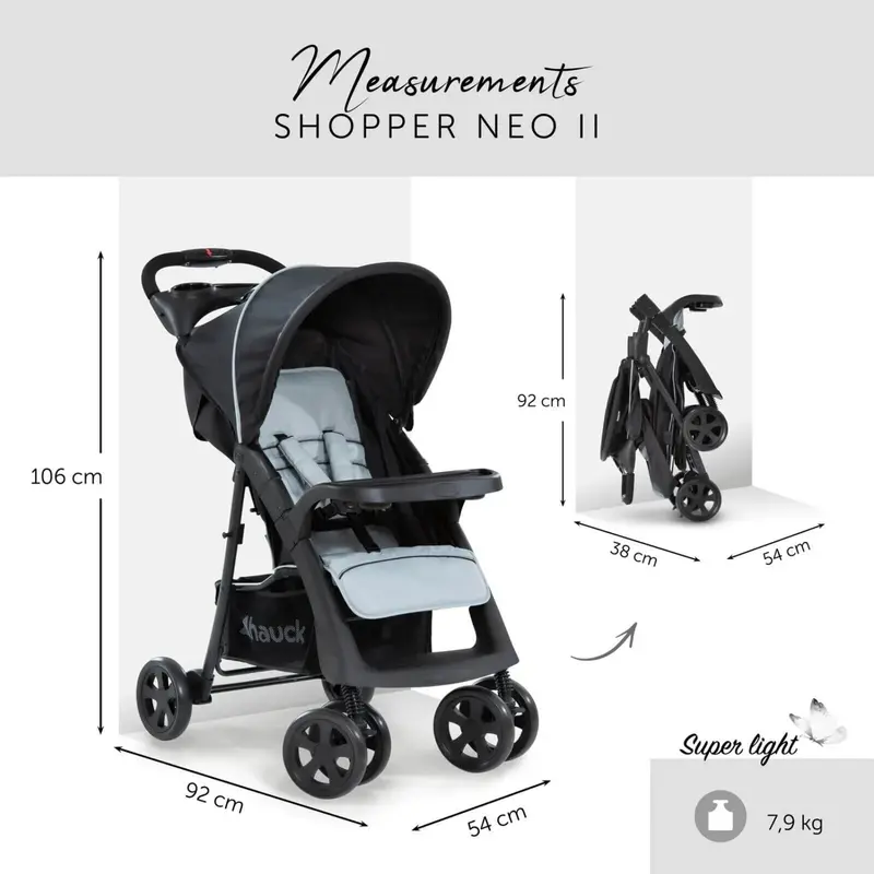 Hauck Shopper Neo Ii Pushchair - Caviar/Silver 2