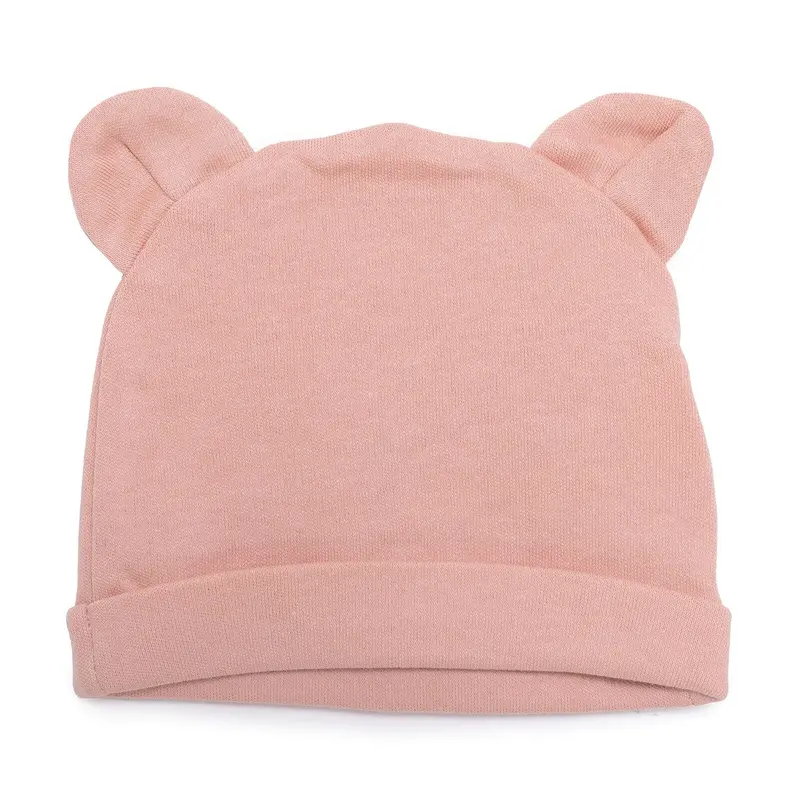 Hellobaby 100% Cotton Newborn Hat - Soft Pink 1