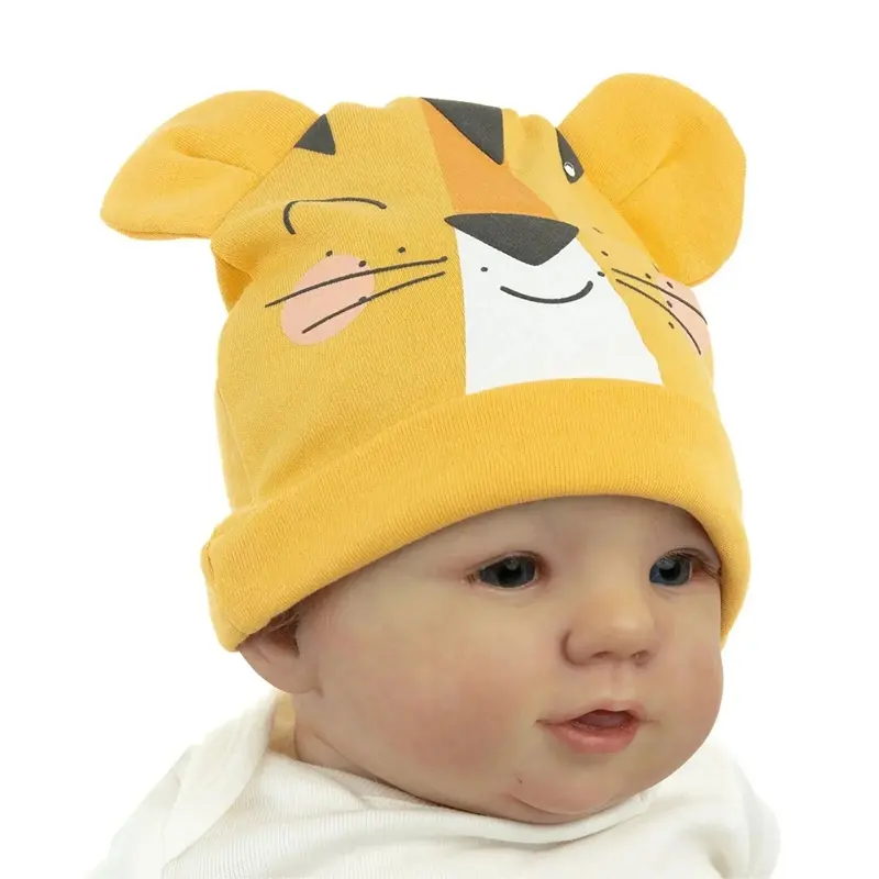 Hellobaby 100% Cotton Newborn Hat - Yellow 1