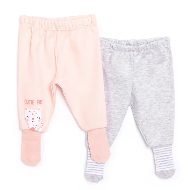 Hellobaby 2-Pack Joggers With Socks - Pink 1