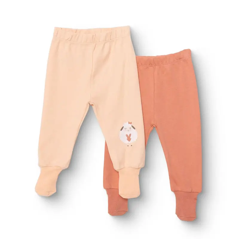 Hellobaby 2-Pack Joggers With Socks - Salmon 1