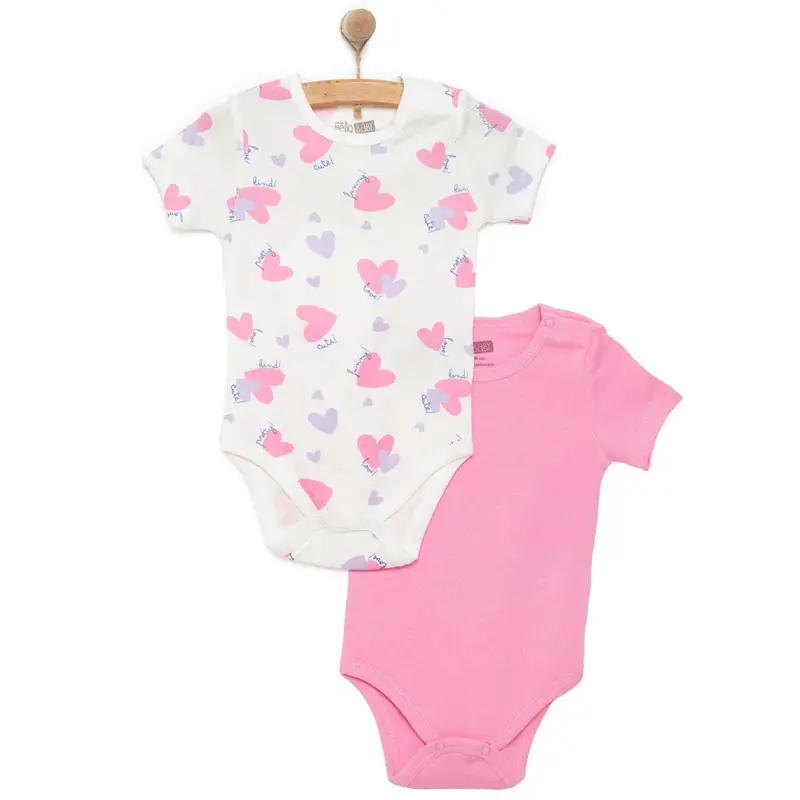 Hellobaby 2-Pack Short Sleeve Bodysuits Girls - Purple 1
