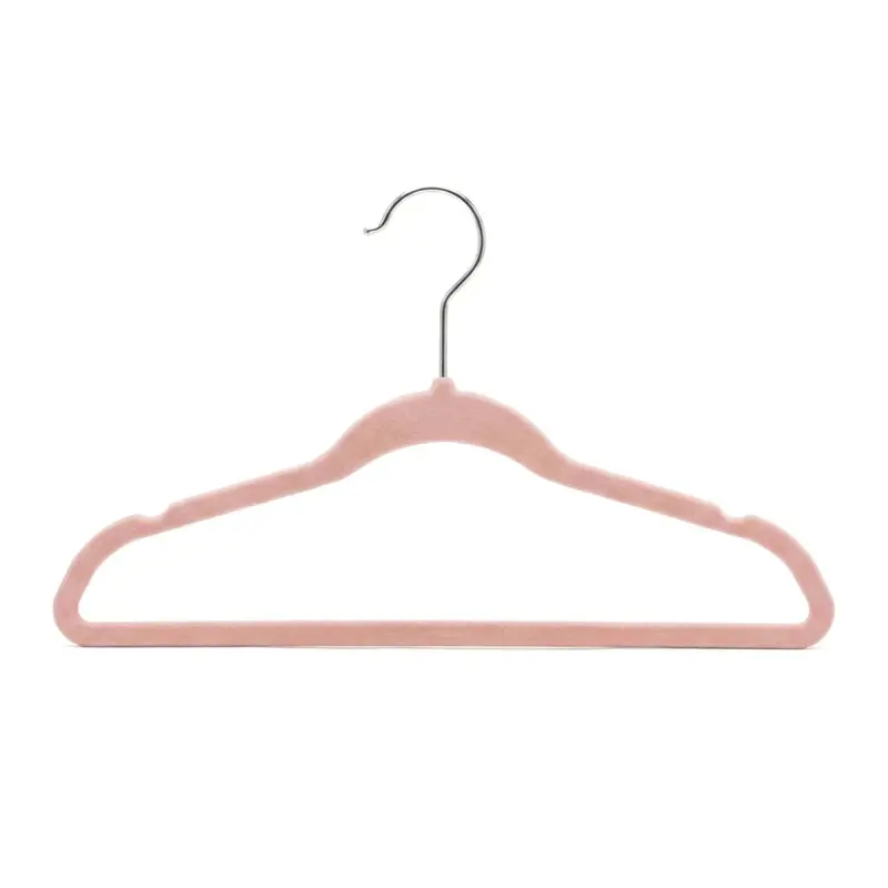 Hellobaby 5 Pack Velvet Baby Clothes Hangers - Soft Pink 2