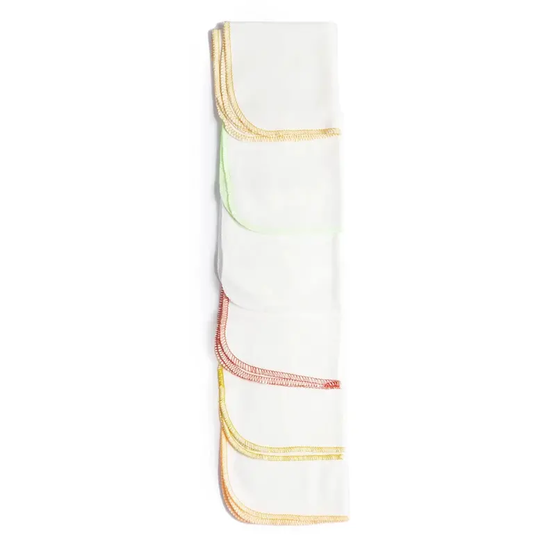 Hellobaby 6 Pack 100% Cotton Baby Washcloths - White 2