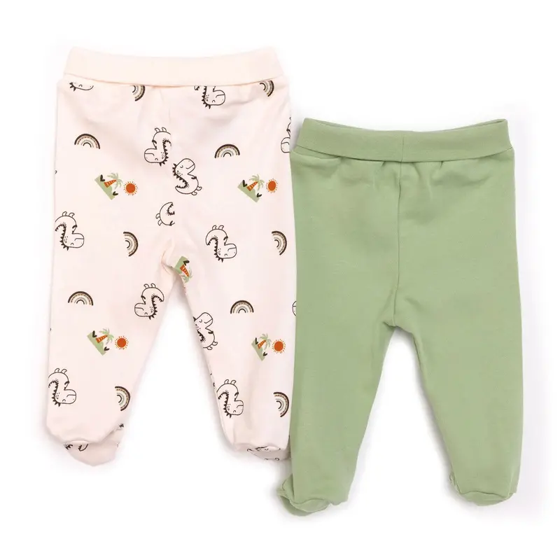 Hellobaby Baby Boy 2 Pcs Footed Bottom - Beige 2