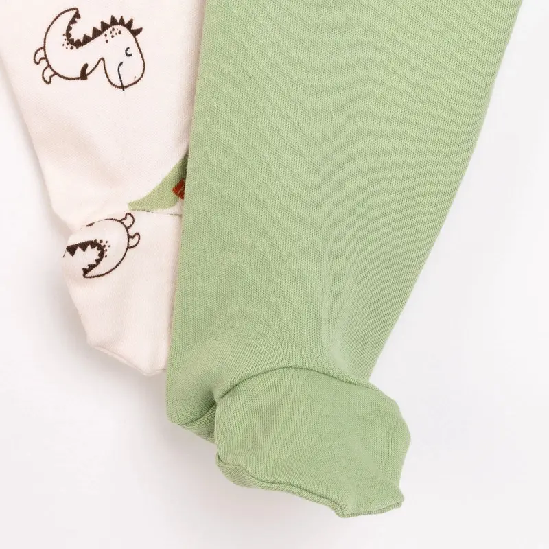 Hellobaby Baby Boy 2 Pcs Footed Bottom - Beige 4