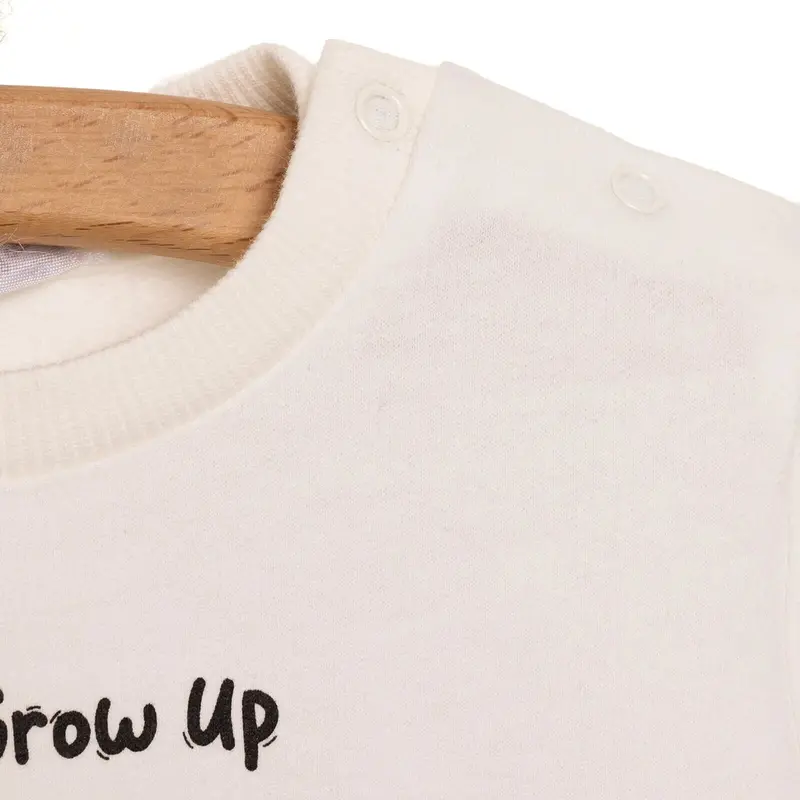 Hellobaby Baby Boy Basic Giraffe Printed Sweatshirt - Ecru 4