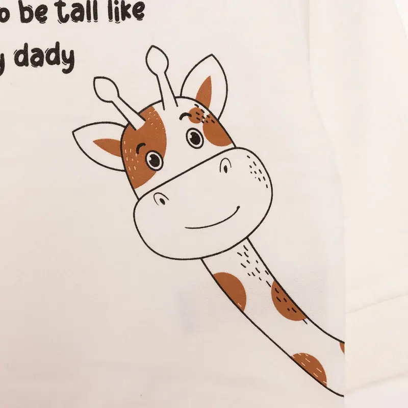 Hellobaby Baby Boy Basic Giraffe Printed Sweatshirt - Ecru 7