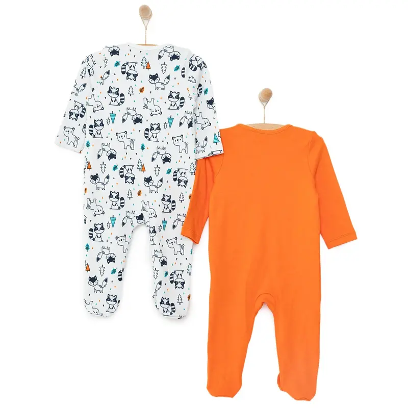 Hellobaby Baby Boy Footed Newborn Jumpsuit - Light Grey 2