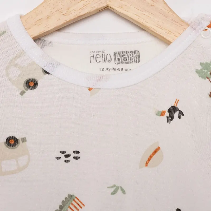 Hellobaby Baby Boy Long Sleeve Body 2 Pcs - Beige 3