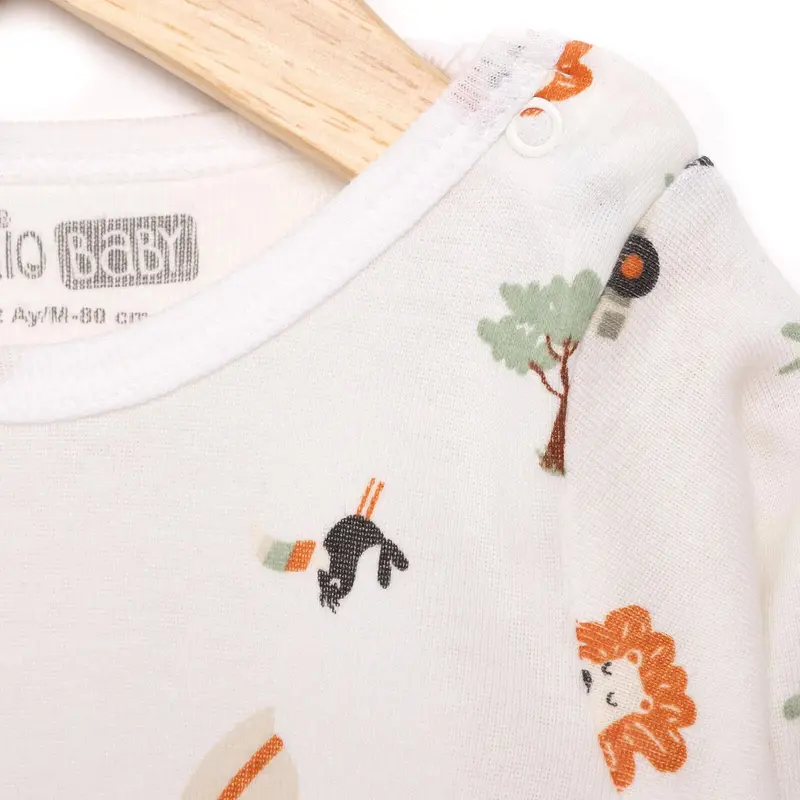 Hellobaby Baby Boy Long Sleeve Body 2 Pcs - Beige 4