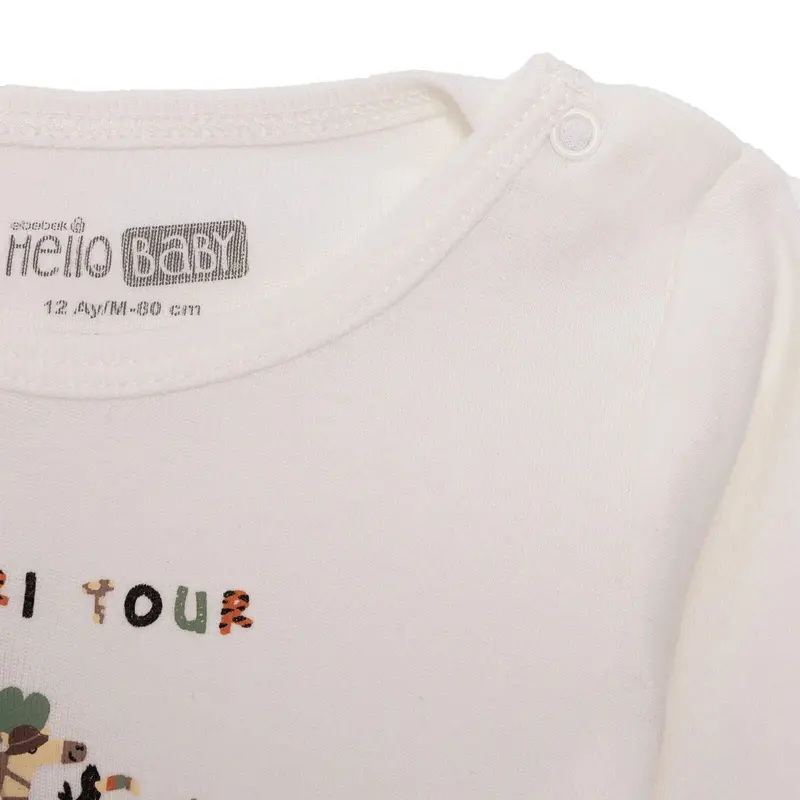 Hellobaby Baby Boy Long Sleeve Body 2 Pcs - Beige 5