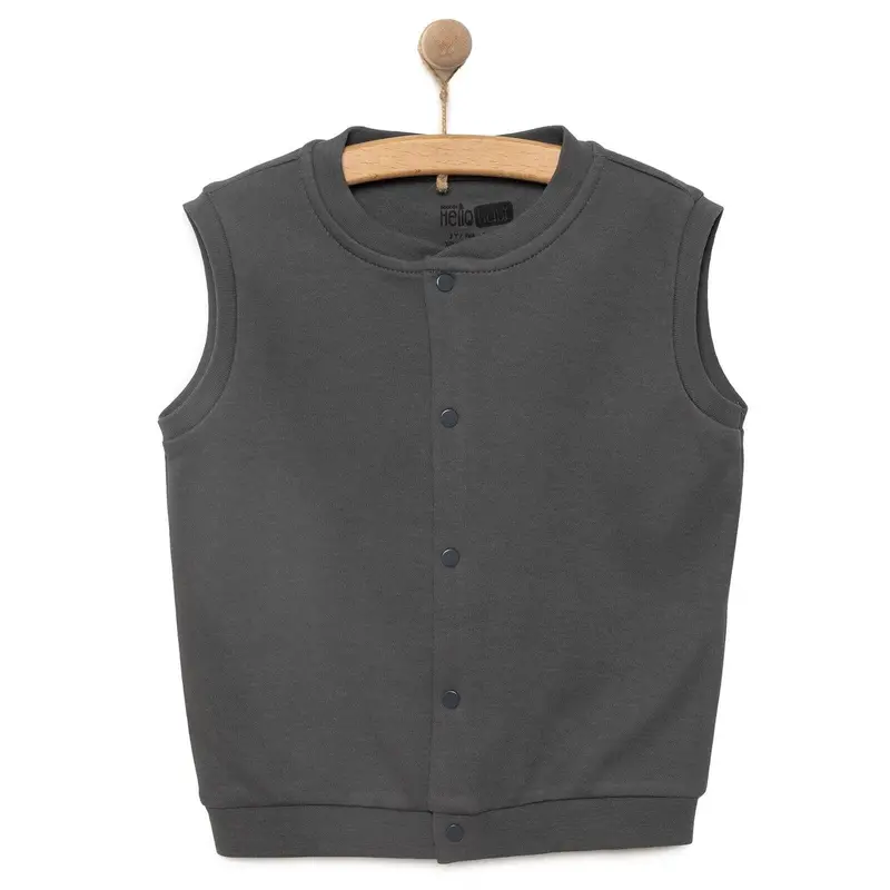 Hellobaby Baby Boy Ribbed Cardigan - Dark Grey 1