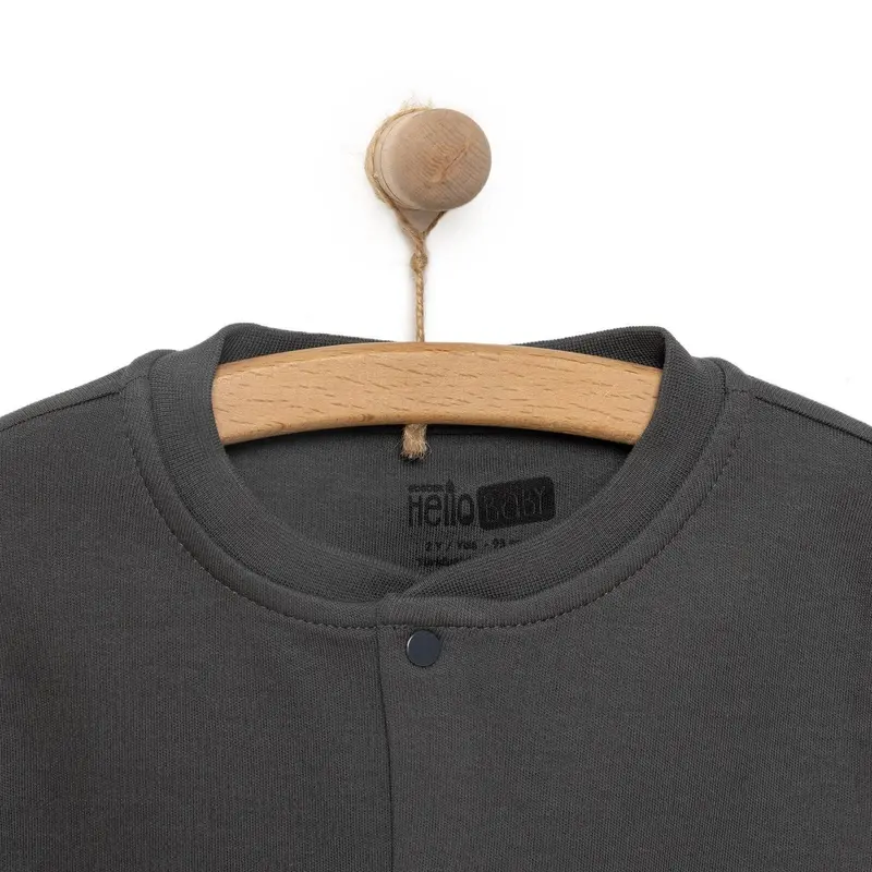 Hellobaby Baby Boy Ribbed Cardigan - Dark Grey 3