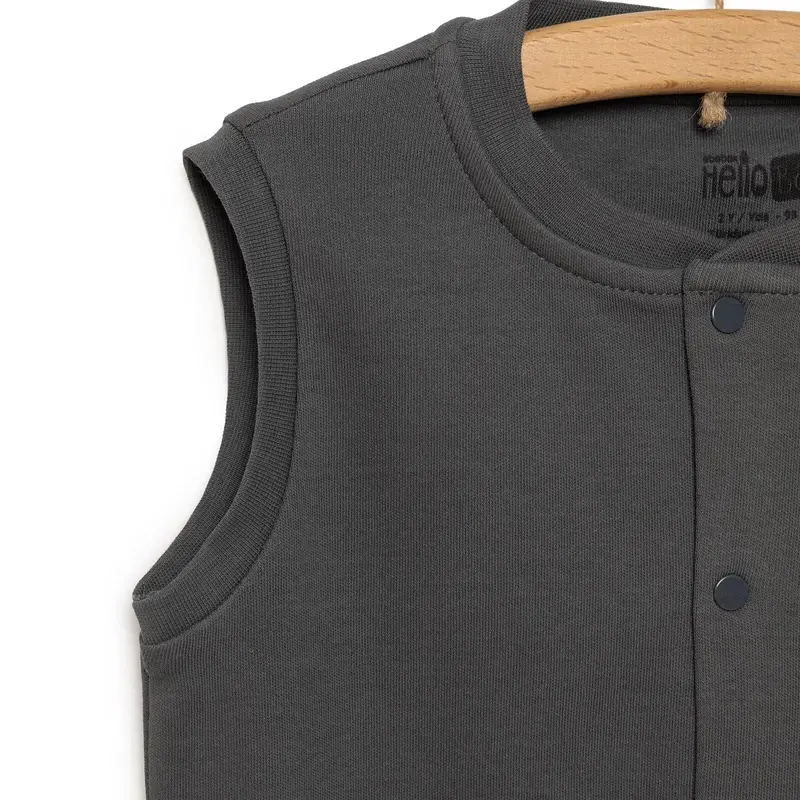 Hellobaby Baby Boy Ribbed Cardigan - Dark Grey 4