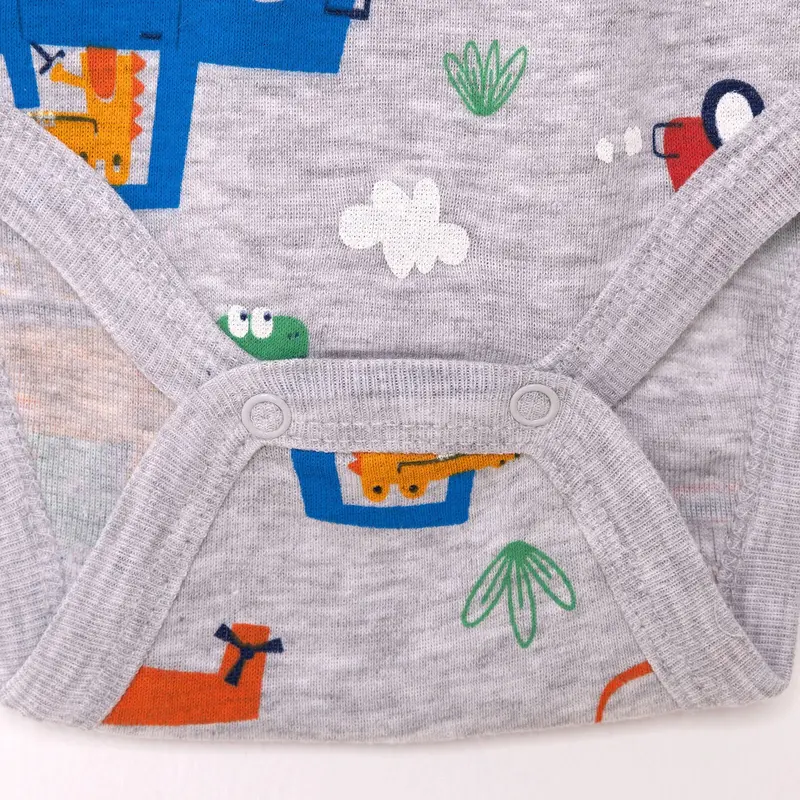 Hellobaby Baby Boy Short Sleeve Body - Grey Melange 6